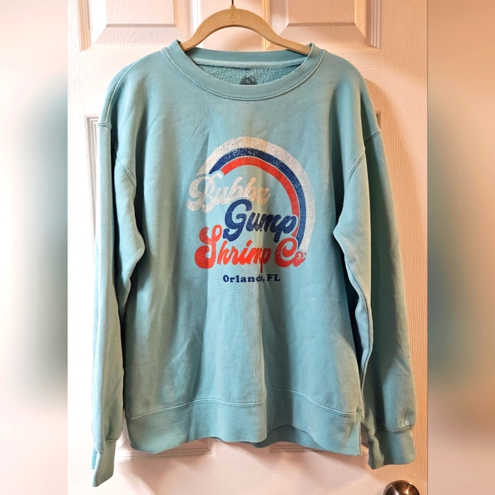 Small Light blue "Bubba Gump" sweatshirt